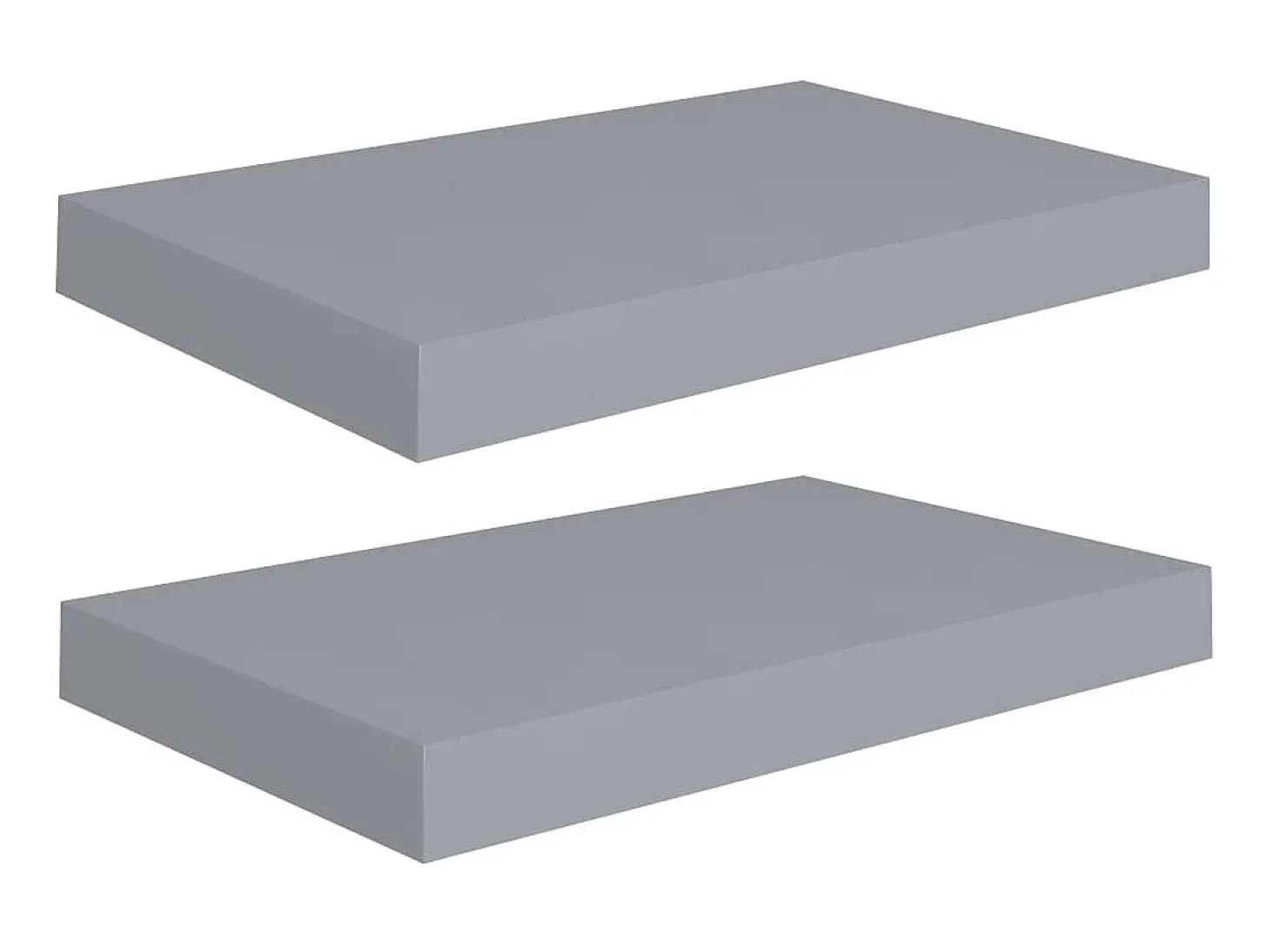 Estantes de pared de pared 2 uds MDF gris 40x23x3,8 cm ES31246