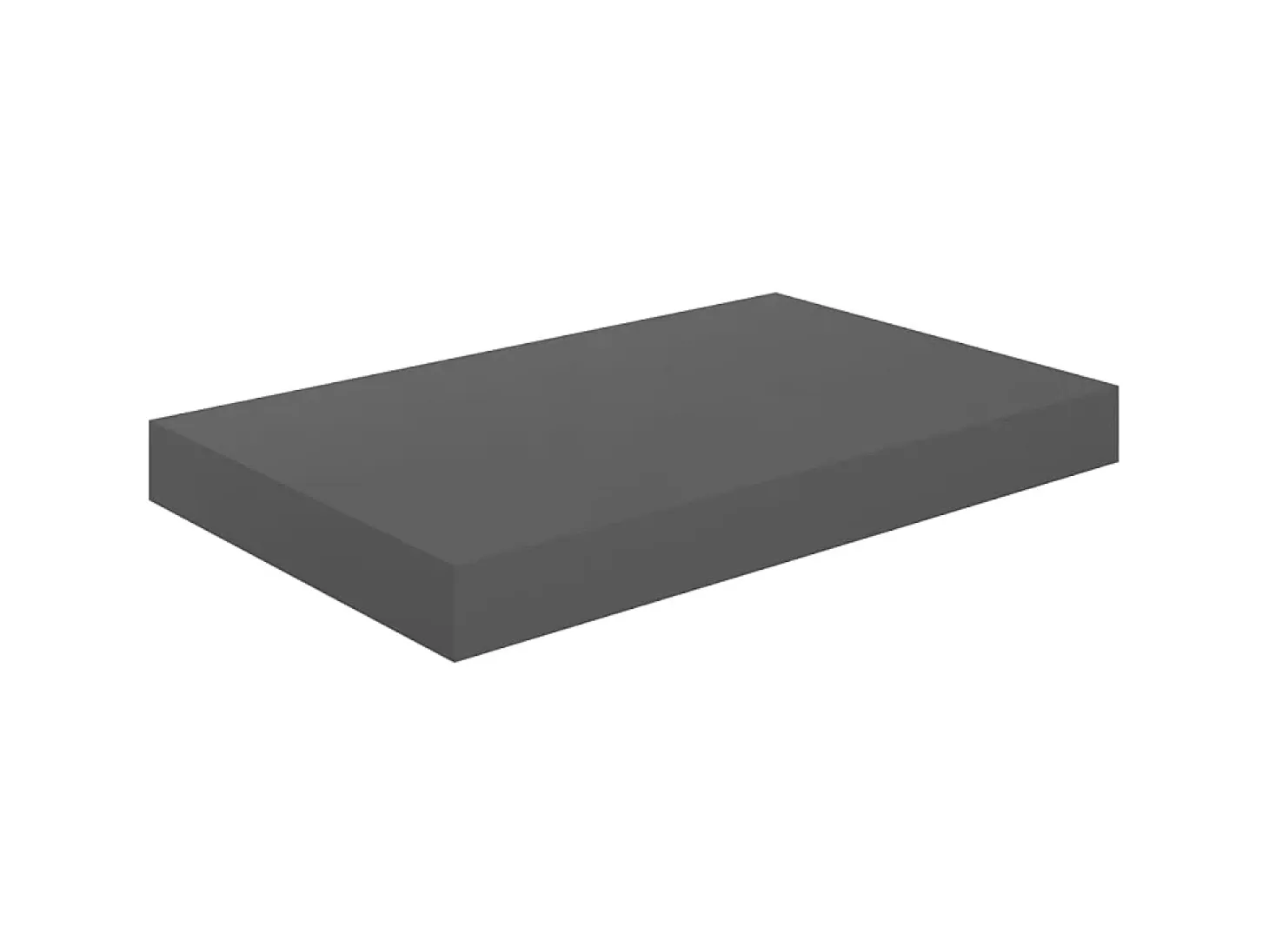 Estantes de pared de pared 2 uds MDF gris brillo 40x23x3,8 cm ES58669