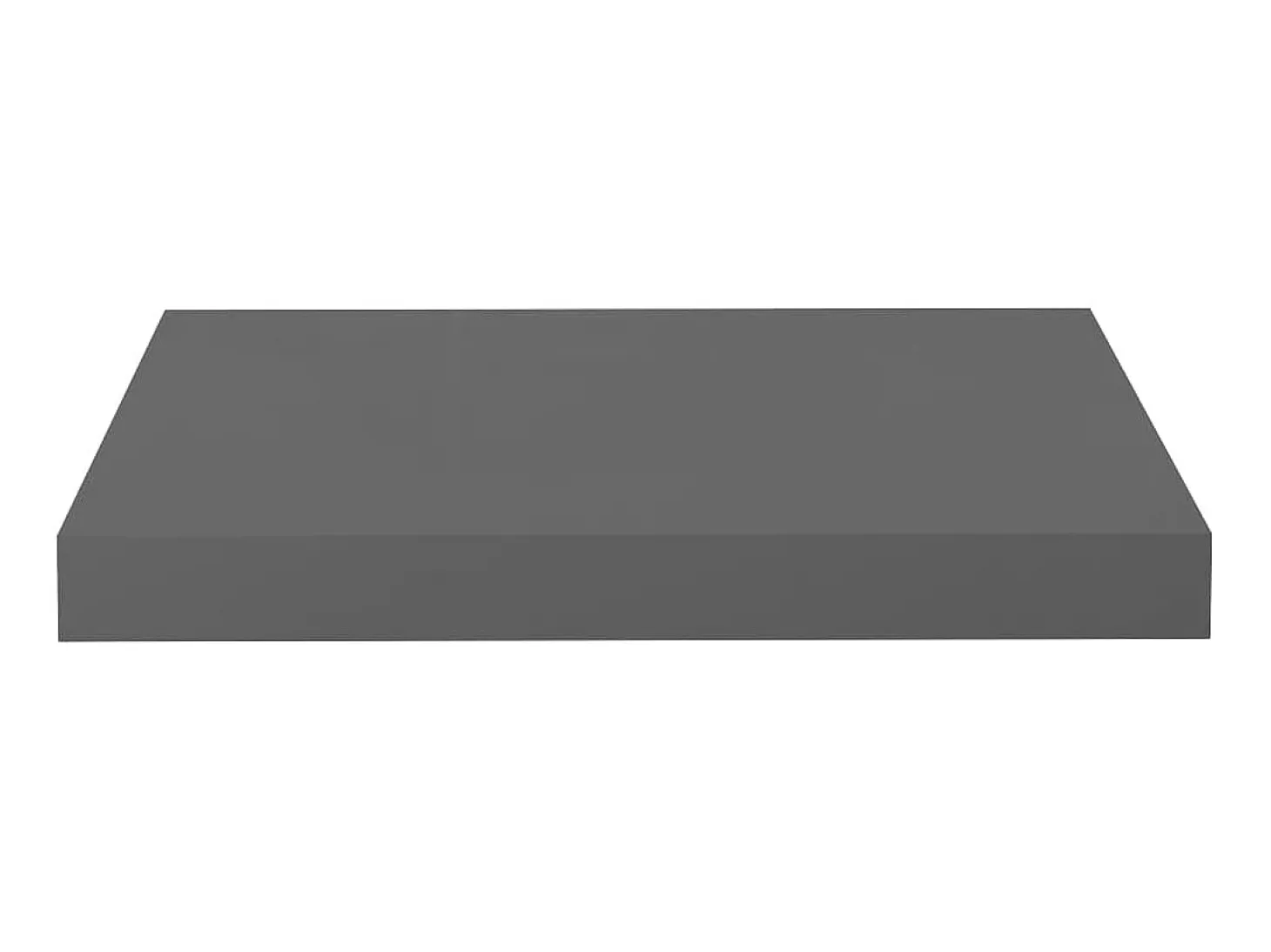 Estantes de pared de pared 2 uds MDF gris brillo 40x23x3,8 cm ES58669