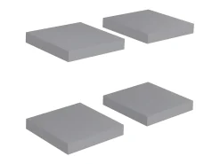 Estantes de pared de pared 4 uds MDF gris 23x23,5x3,8 cm ES73966