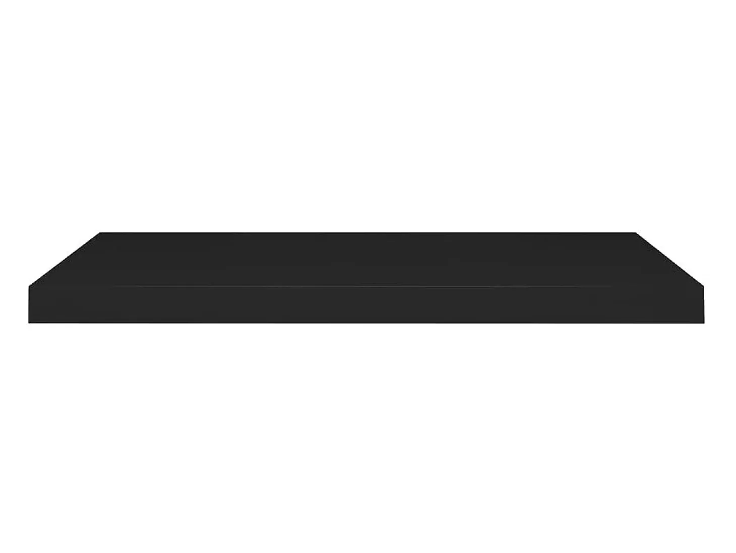 Estantes de pared de pared 2 uds MDF negro 80x23,5x3,8 cm ES66828