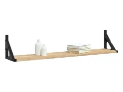 estantes de pared de roble Sonoma de 80 x 15 x 15,5 cm, madera de ingeniería.