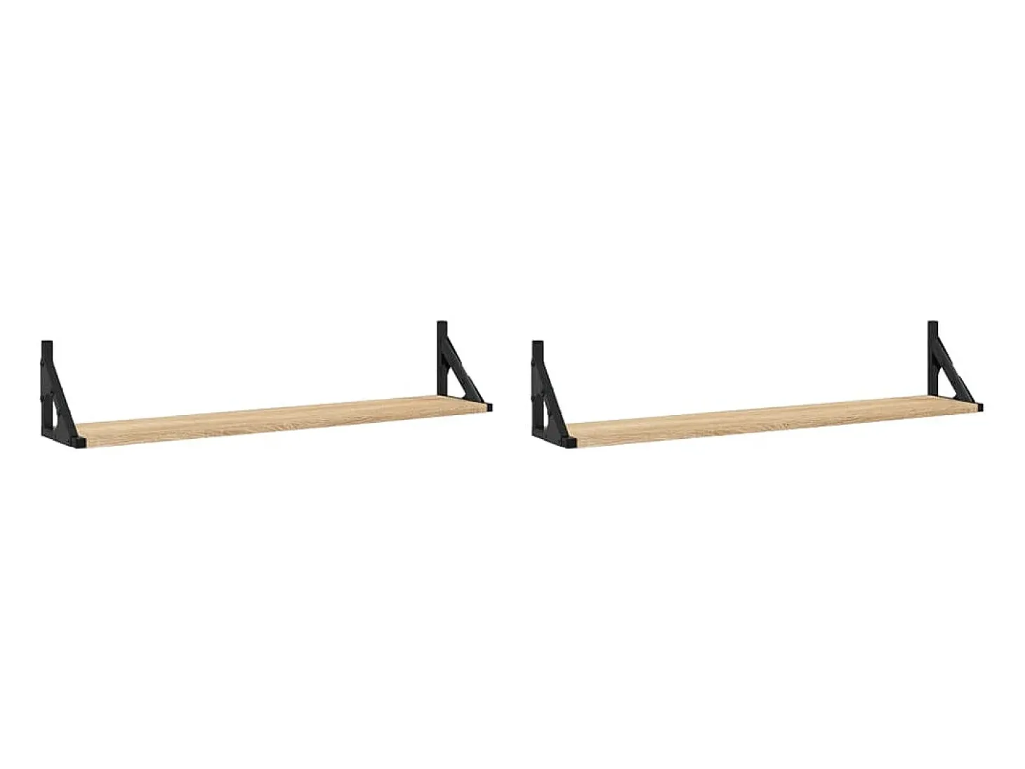 estantes de pared de roble Sonoma de 80 x 15 x 15,5 cm, madera de ingeniería.