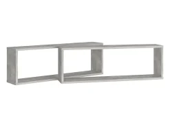 estantes de pared en forma de cubo de madera de ingeniería de color gris hormigón