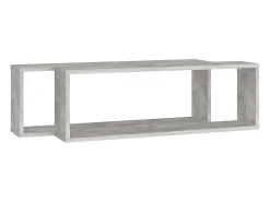 estantes de pared en forma de cubo de madera de ingeniería de color gris hormigón