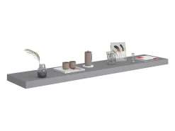 Estantes de pared flotantes 2 piezas gris 120x23,5x3,8 cm MDF