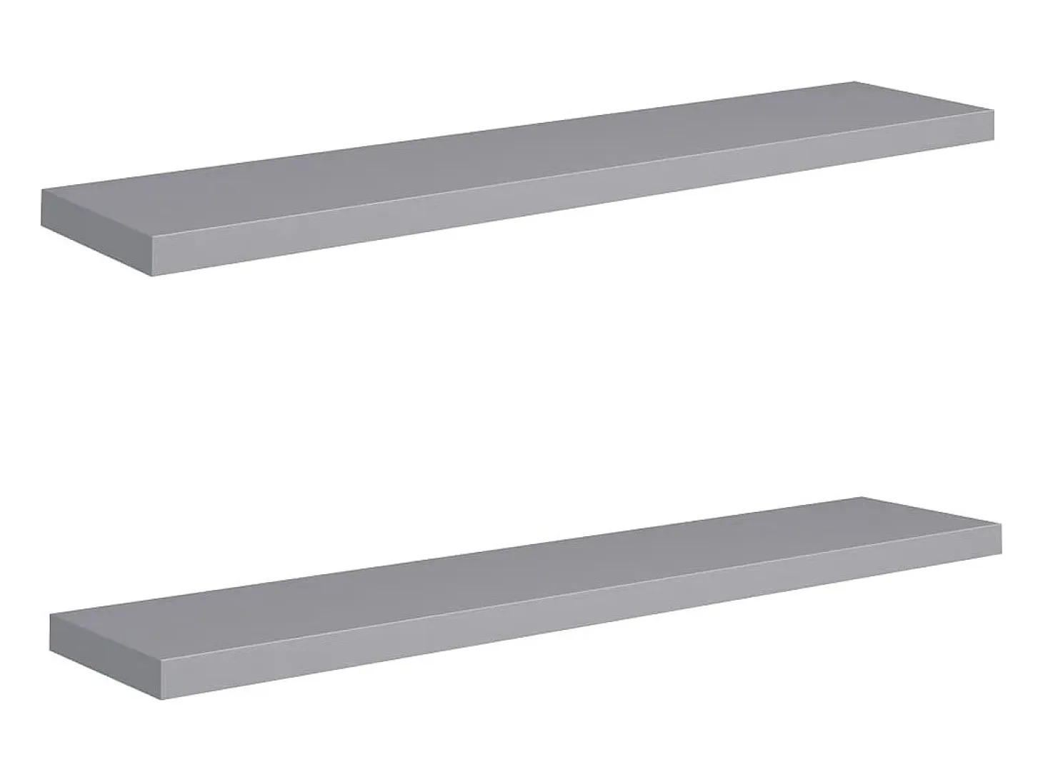 Estantes de pared flotantes 2 piezas gris 120x23,5x3,8 cm MDF