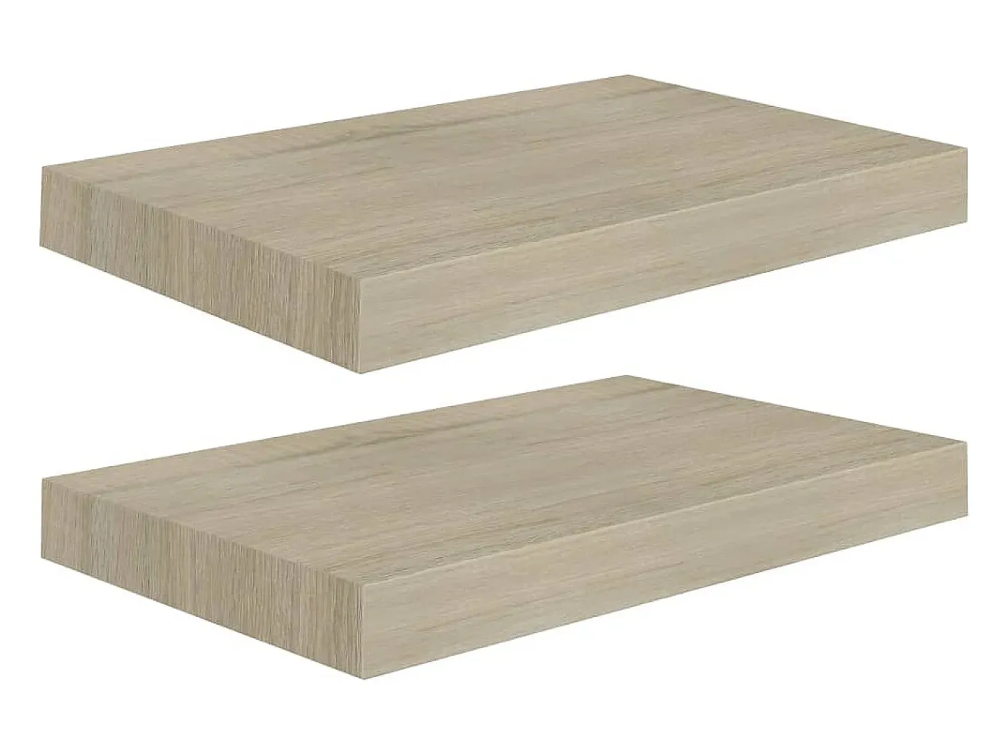 Estantes de pared flotantes 2 piezas roble 40x23x3,8 cm MDF