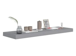 Estantes de pared flotantes 4 piezas gris 80x23,5x3,8 cm MDF