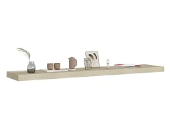 Estantes de pared flotantes 4 piezas roble 120x23,5x3,8 cm MDF