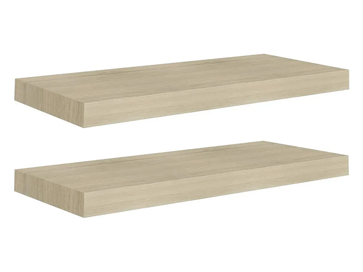 Estantes de pared flotantes 2 piezas roble 60x23,5x3,8 cm MDF