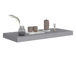 Estantes de pared flotantes 4 piezas Gris 60x23,5x3,8 cm MDF