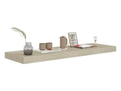 Estantes de pared flotantes 4 piezas Roble 80x23,5x3,8 cm MDF