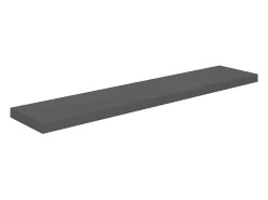 Estantes de pared flotantes 2 uds gris brillo 120x23,5x3,8 cm