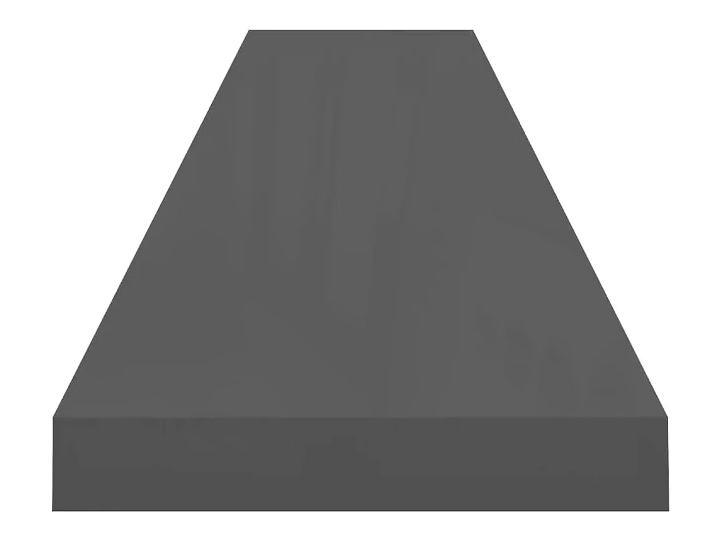 Estantes de pared flotantes 2 uds gris brillo 120x23,5x3,8 cm