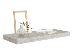 Estantes de pared flotantes 4 piezas gris hormigón 60x23,5x3,8 cm MDF