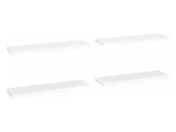 Estantes de pared flotantes 4 piezas blanco 90x23,5x3,8 cm MDF