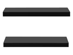 Estantes de pared flotantes 2 piezas Negro 60x20x3,8 cm