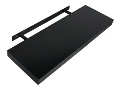 Estantes de pared flotantes 2 piezas Negro 60x20x3,8 cm