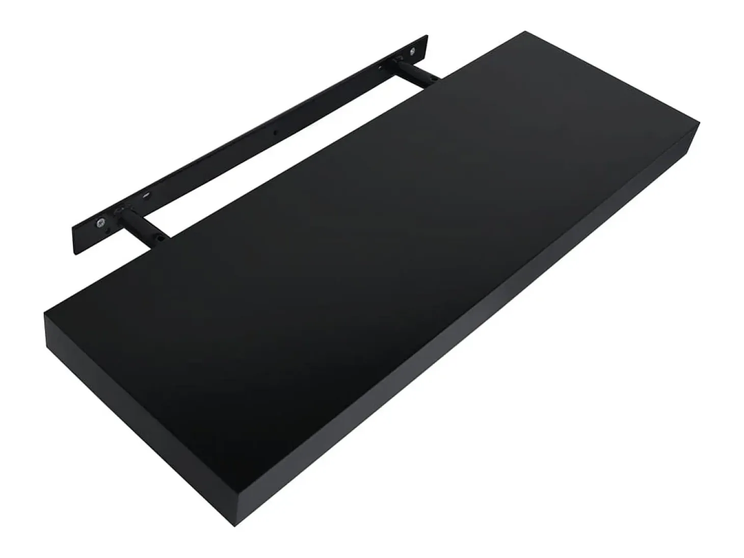 Estantes de pared flotantes 2 piezas Negro 60x20x3,8 cm
