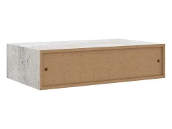 Estantes de pared para cajones 2 uds Gris hormigón 40x23,5x10 cm MDF