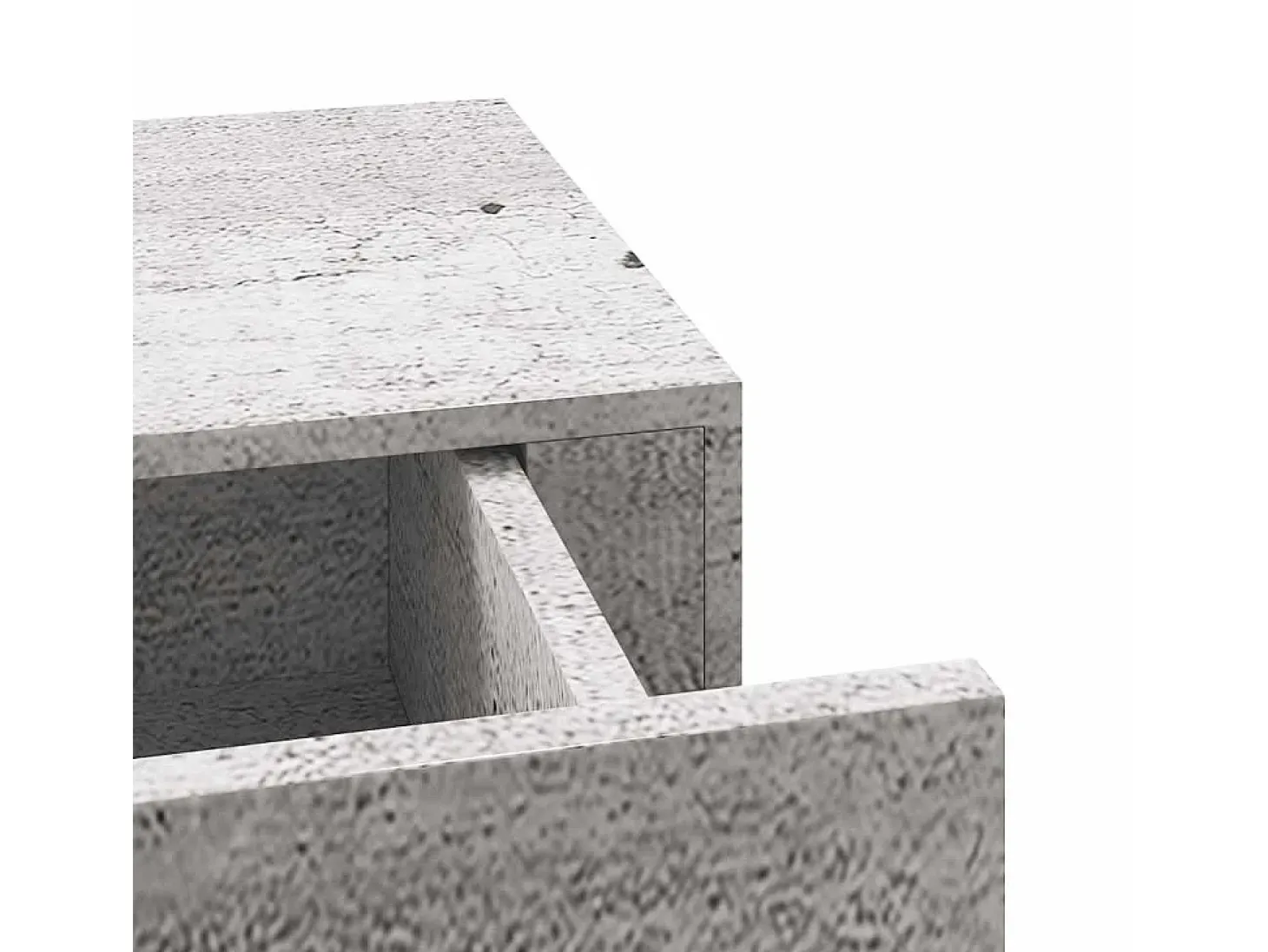 Estantes de pared para cajones 2 uds Gris hormigón 40x23,5x10 cm MDF