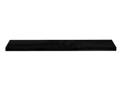 Estantes de pared pared 2 uds MDF negro brillo 120x23,5x3,8 cm ES25767