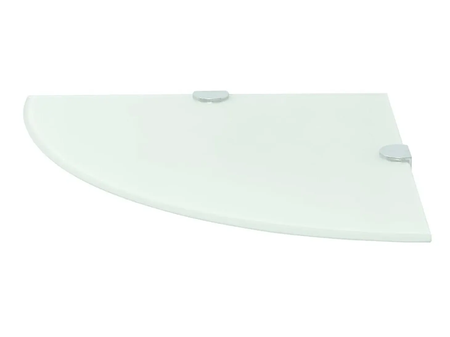 Estantes esquina 2 uds soportes cromados vidrio blanco 35x35 cm ES462749