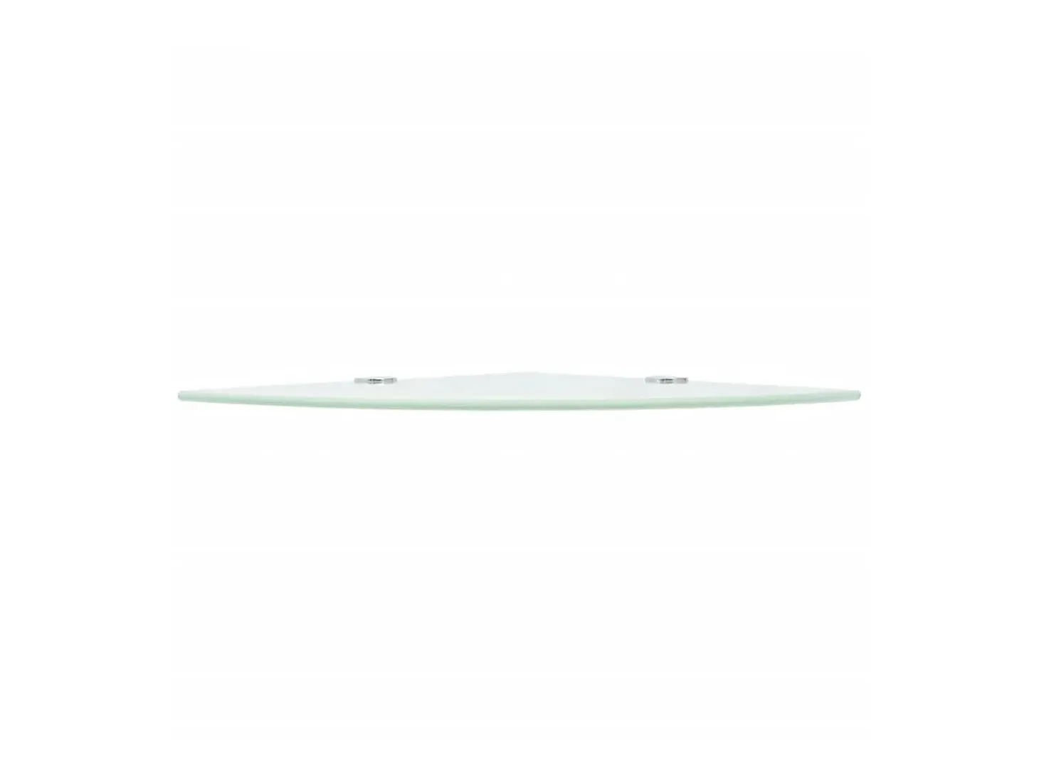 Estantes esquina 2 uds soportes cromados vidrio blanco 35x35 cm ES462749