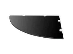 Estantes esquina 2 uds soportes cromados vidrio negro 45x45 cm ES151647