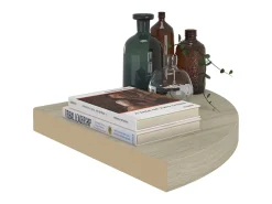 Estantes Esquineros Flotantes 4 uds Roble 35x35x3,8 cm MDF