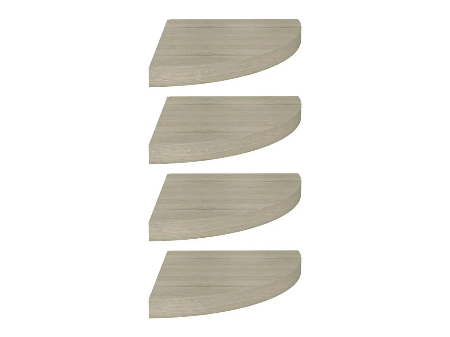 Estantes Esquineros Flotantes 4 uds Roble 35x35x3,8 cm MDF