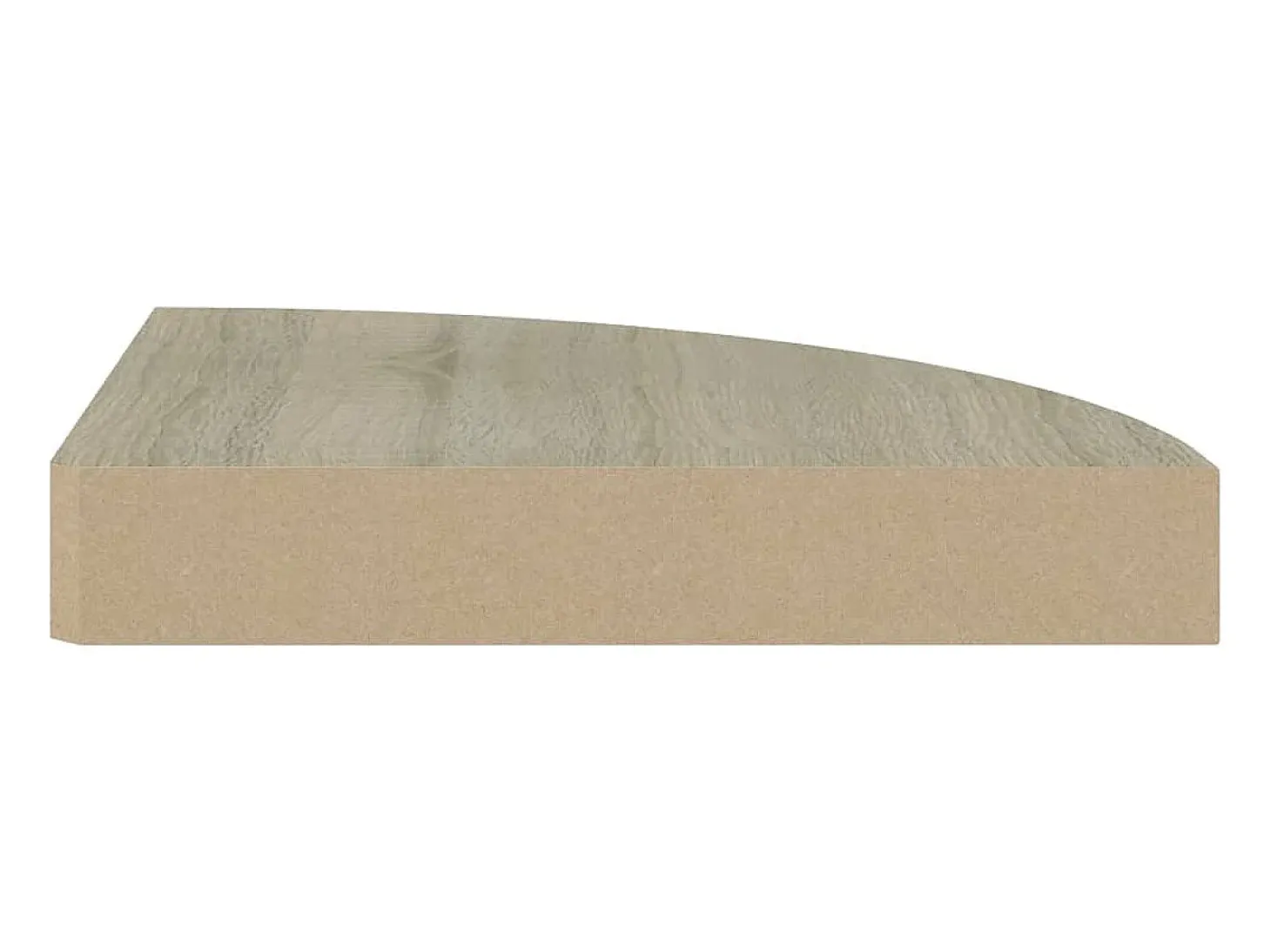 Estantes esquineros flotantes 2 uds roble 25x25x3,8 cm MDF