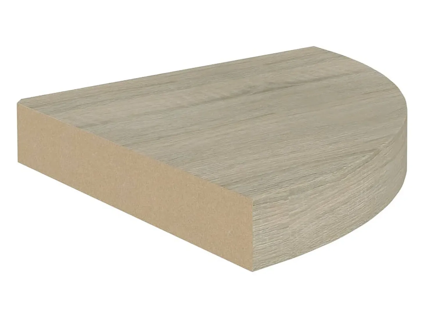 Estantes esquineros flotantes 2 uds roble 25x25x3,8 cm MDF