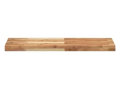 Estantes flotantes 3 uds madera acacia acabado aceite 80x30x4cm