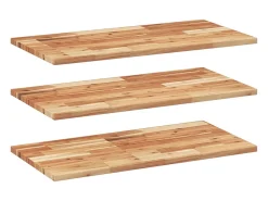Estantes flotantes 3 uds 60x40x2 cm acacia maciza aceitada