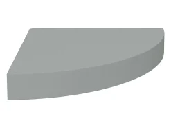 Estantes flotantes de esquina 4 piezas Gris 25x25x3,8 cm MDF