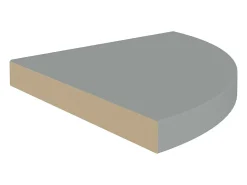 Estantes flotantes de esquina 2 piezas Gris 35x35x3,8 cm MDF