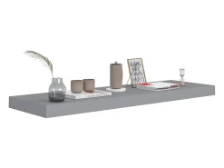 Estantes flotantes de pared 2 piezas gris 80x23,5x3,8 cm MDF