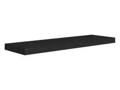 Estantes flotantes de pared 4 piezas negro 80x23,5x3,8 cm MDF