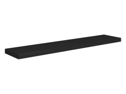 Estantes flotantes de pared 2 uds negro 120x23,5x3,8 cm MDF