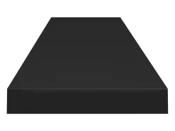 Estantes flotantes de pared 2 uds negro 120x23,5x3,8 cm MDF