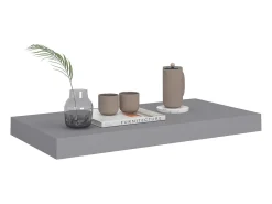 Estantes flotantes de pared 2 piezas gris 50x23x3,8 cm MDF