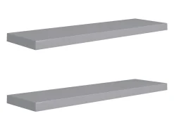 Estantes flotantes de pared 2 piezas gris 90x23,5x3,8 cm MDF