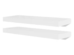 Estantes flotantes de pared 2 uds MDF blanco para libros/DVD ES468252
