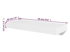 Estantes flotantes de pared 2 uds MDF blanco para libros/DVD ES468252