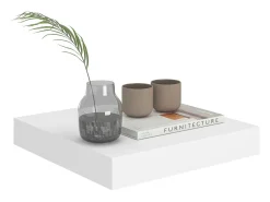 Estantes flotantes de pared 4 piezas blanco 23x23,5x3,8 cm MDF