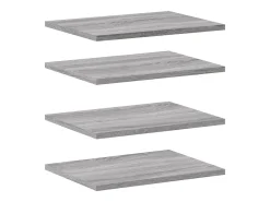 Estantes pared 4 uds madera ingeniería gris Sonoma 40x30x1,5 cm ES560651