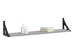 Estantes pared 2 uds madera ingeniería gris Sonoma 80x15x15,5cm ES65476