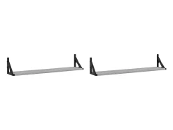 Estantes pared 2 uds madera ingeniería gris Sonoma 80x15x15,5cm ES65476